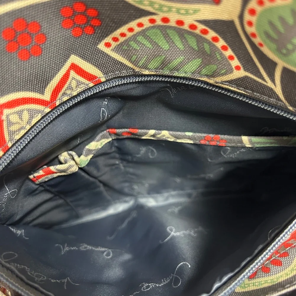 Vera Bradley Lighten Up Backpack Nomadic Floral Leaf Print Canvas Campus Travel